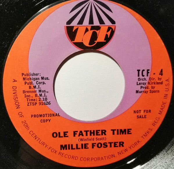 Millie Foster : Ole Father Time / It Keeps On Raining Tears (7", Single, Promo)