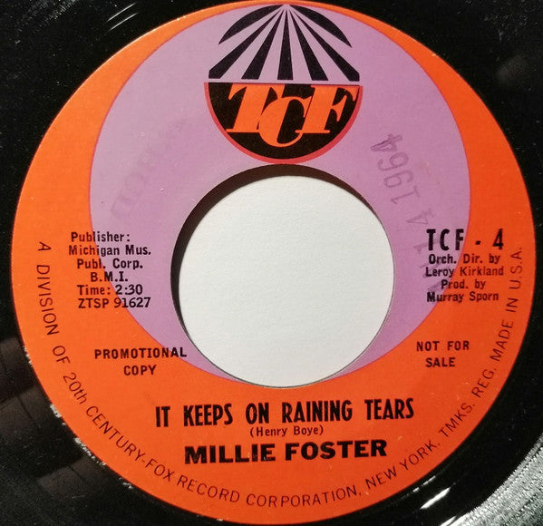 Millie Foster : Ole Father Time / It Keeps On Raining Tears (7", Single, Promo)