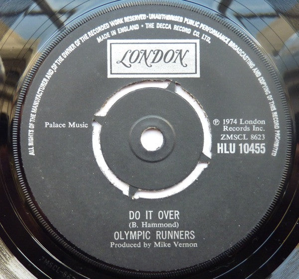 Olympic Runners : Do It Over/Put The Music Where Your Mouth Is (7")