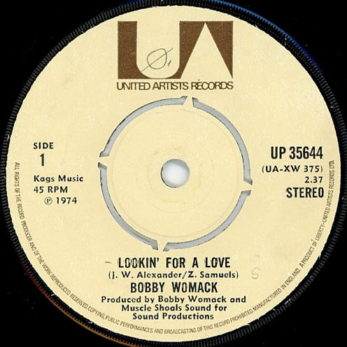 Bobby Womack : Lookin' For A Love (7", Single)