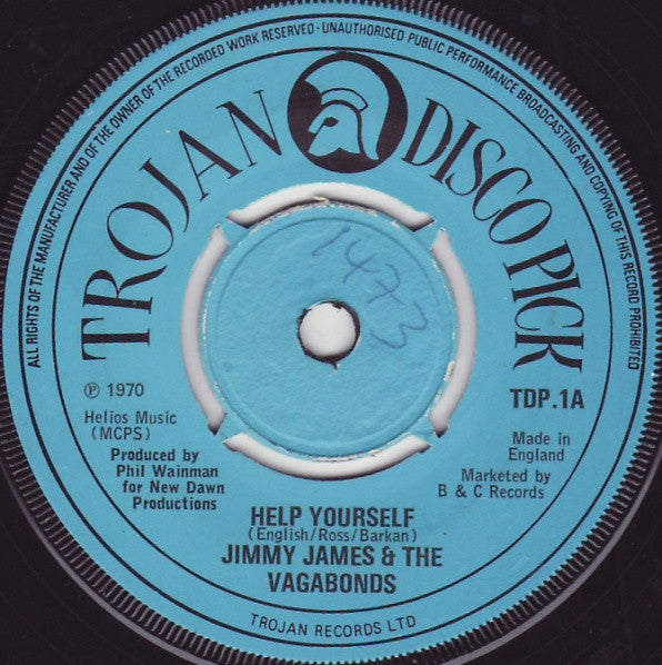 Jimmy James & The Vagabonds : Help Yourself / Why (7", Single, RE)