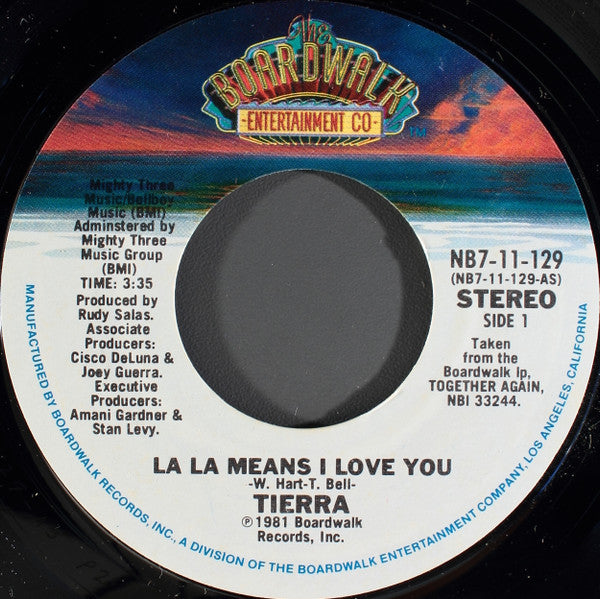 Tierra : La La Means I Love You (7", Single)