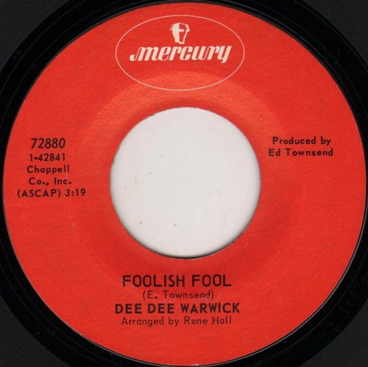 Dee Dee Warwick : Foolish Fool (7", Single, Mono, Styrene)