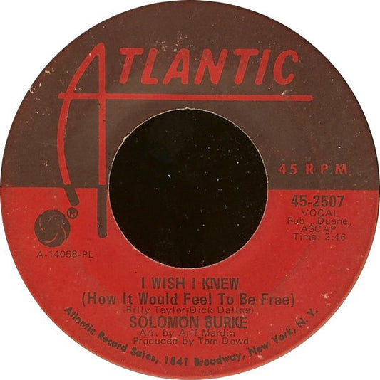 Solomon Burke : I Wish I Knew (How It Would Feel To Be Free) / It's Just A Matter Of Time (7", Single, PL)