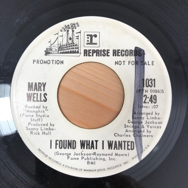 Mary Wells Backed By "Memphis" : I Found What I Wanted / I See A Future In You (7", Single, Promo)