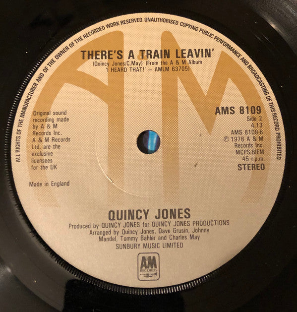 Quincy Jones : Ai No Corrida (I-No-Ko-ree-da) (7", Single)