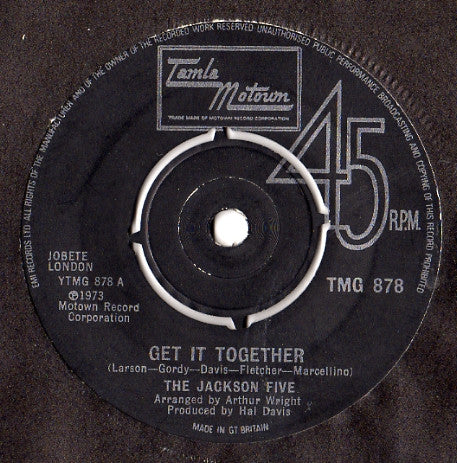 The Jackson 5 : Get It Together (7", Single, Pus)