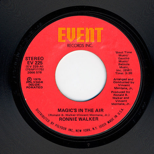 Ronnie Walker : Magic's In The Air (7", Single)