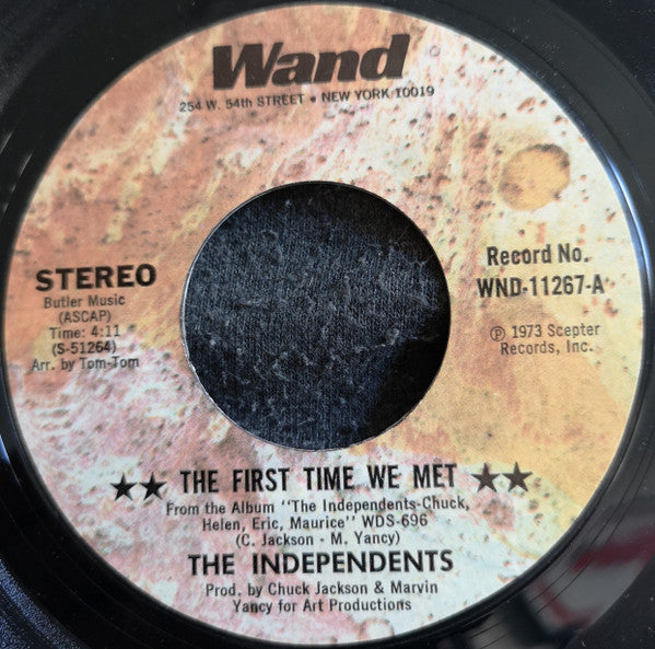 The Independents : The First Time We Met (7", Single)