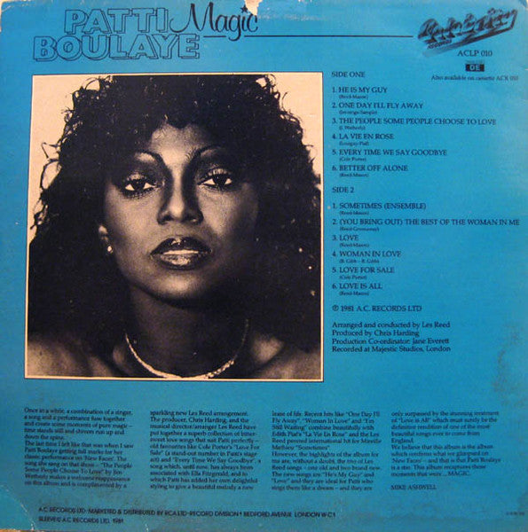 Patti Boulaye : Magic (LP, Album)