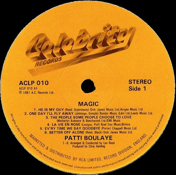 Patti Boulaye : Magic (LP, Album)