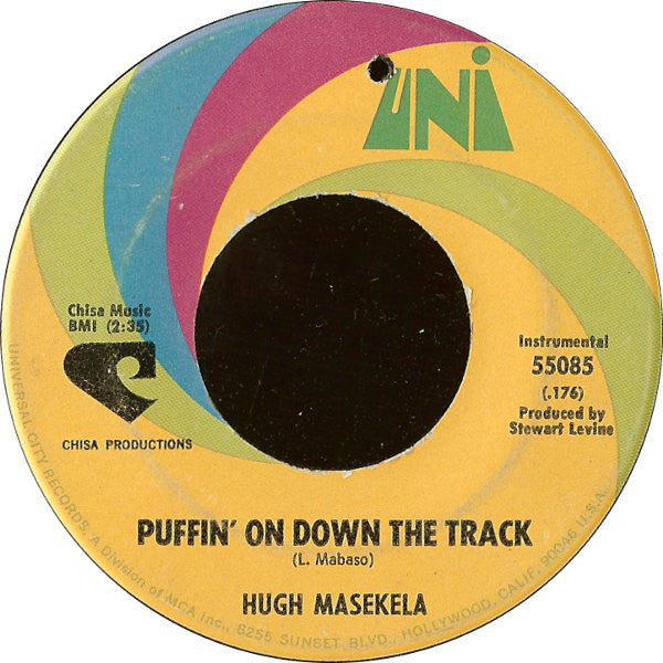 Hugh Masekela : Puffin' On Down The Track (7")