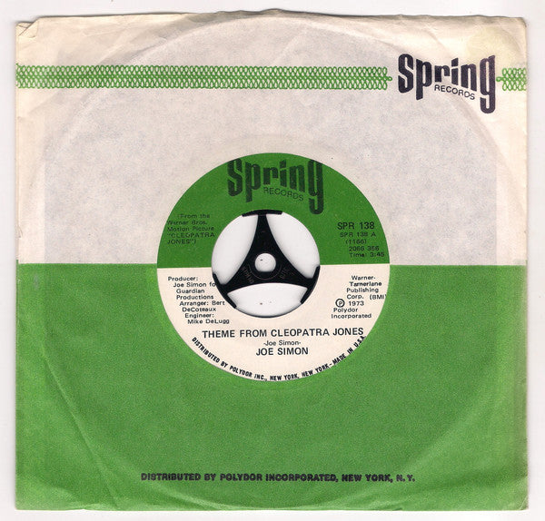 Joe Simon : Theme From Cleopatra Jones  (7", Single, Styrene)