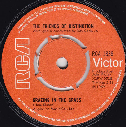 The Friends Of Distinction : Grazing In The Grass (7", Single, Mono)