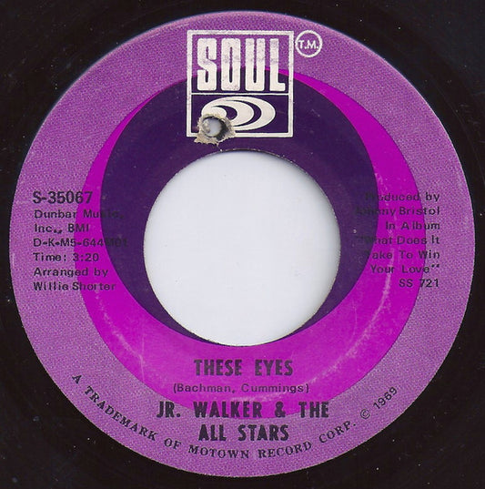 Junior Walker & The All Stars : These Eyes  (7", Single, ARP)