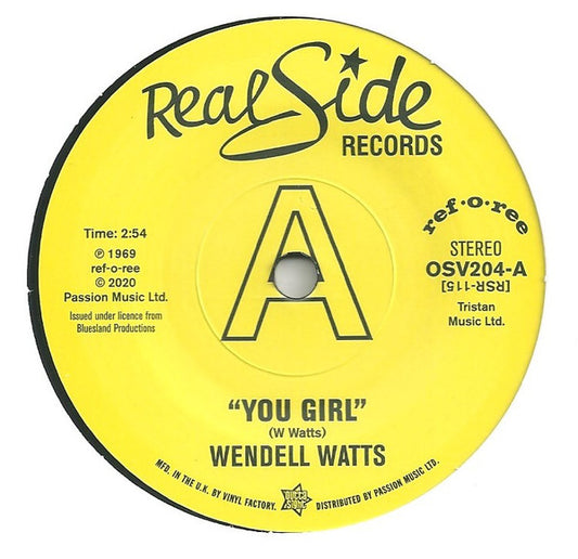 Wendell Watts : You Girl / Kiss A Good Thing Goodbye (7", Single, Promo, RE, Sol)