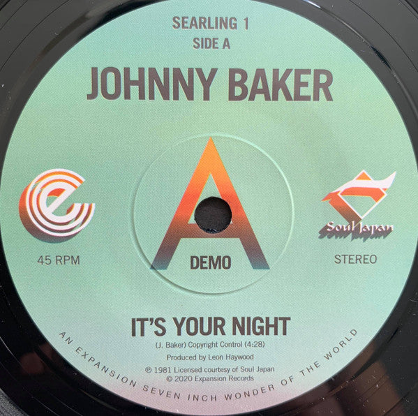 Johnny Baker (3) : It's Your Night (7", Promo, Unofficial)