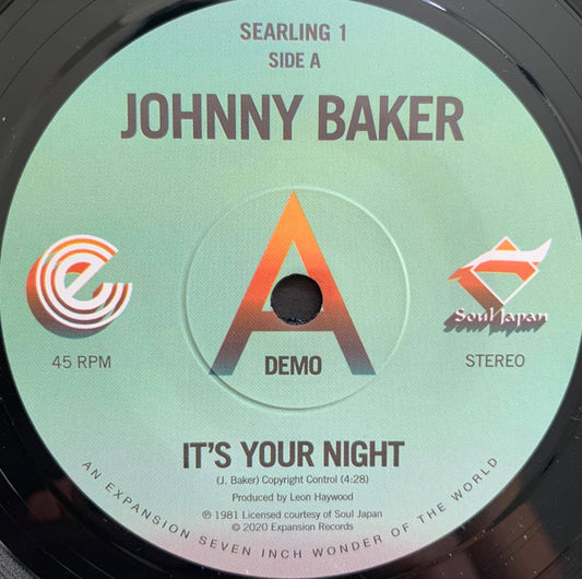 Johnny Baker (3) : It's Your Night (7", Promo, Unofficial)