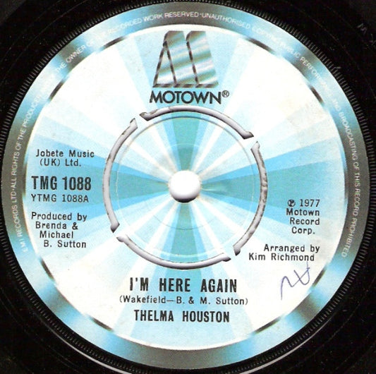 Thelma Houston : I'm Here Again (7")