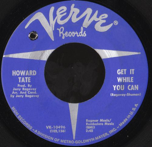 Howard Tate : Get It While You Can / Glad I Knew Better (7", Single)