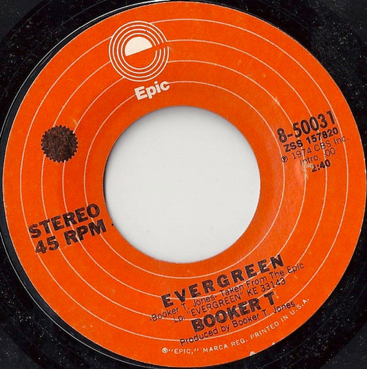 Booker T. Jones : Evergreen (7", Single)