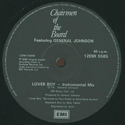 Chairmen Of The Board Featuring General Johnson : Loverboy (2x12", Single, Ltd)