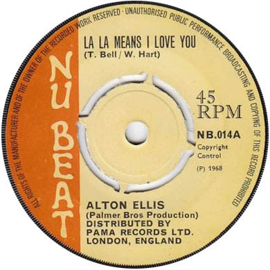 Alton Ellis : La La Means I Love You  (7", Faw)