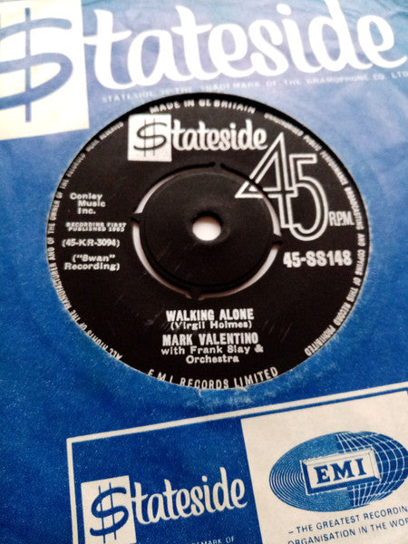 Mark Valentino With Frank Slay And His Orchestra : The Push And Kick / Walking Alone (7", Single)
