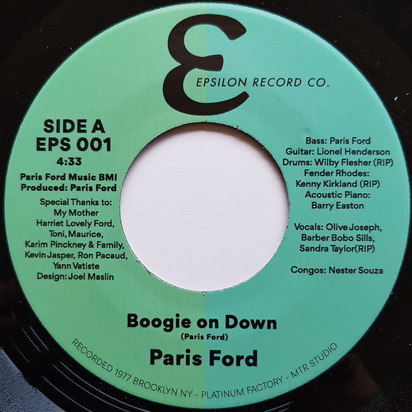 Paris Ford : Boogie On Down (7")