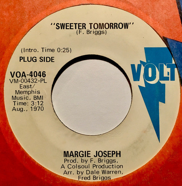 Margie Joseph : Sweeter Tomorrow / Punish Me (7", Single, Promo)