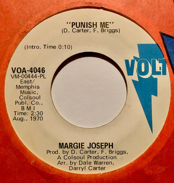 Margie Joseph : Sweeter Tomorrow / Punish Me (7", Single, Promo)