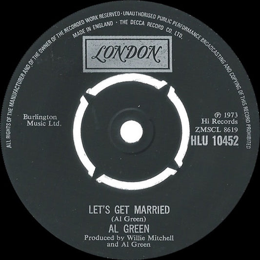 Al Green : Let's Get Married (7")