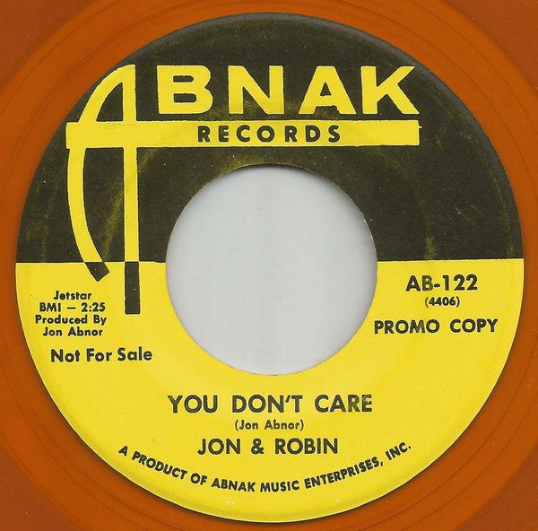 Jon & Robin : Drums (7", Single, Promo, Ora)
