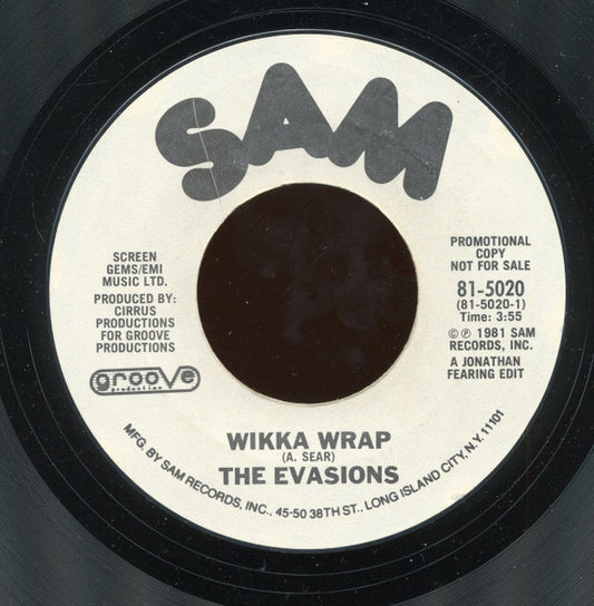 The Evasions : Wikka Wrap (7", Promo, Styrene)