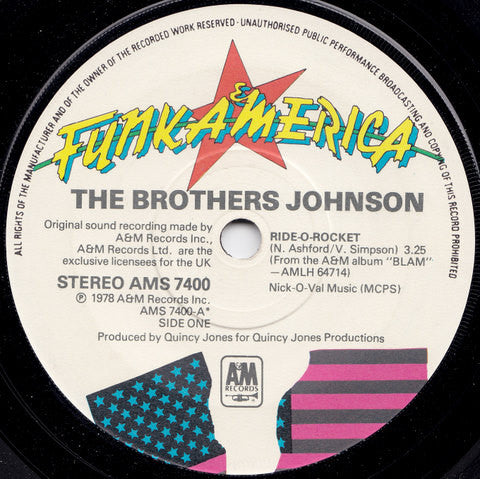 Brothers Johnson : Ride-O-Rocket (7")