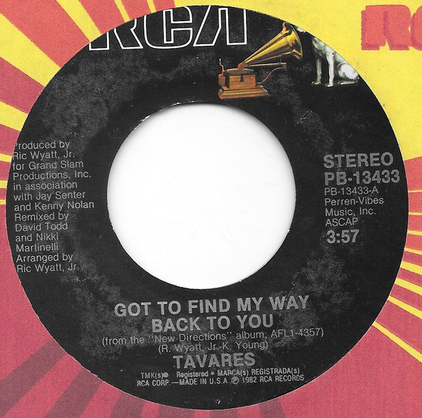 Tavares : Got To Find My Way Back To You (7", Single, Styrene)