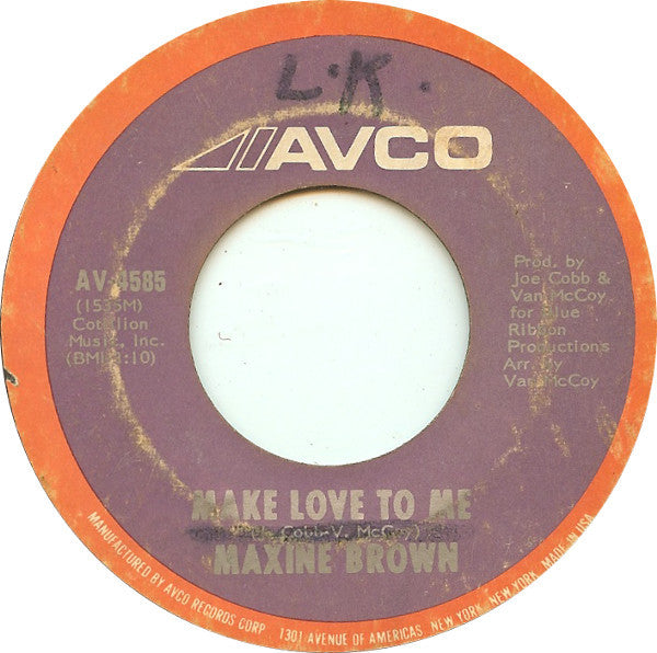 Maxine Brown : Make Love To Me / Always And Forever (7", Single)