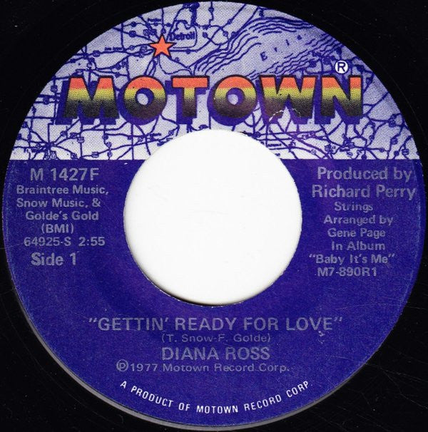 Diana Ross : Gettin' Ready For Love (7", Single, Mon)