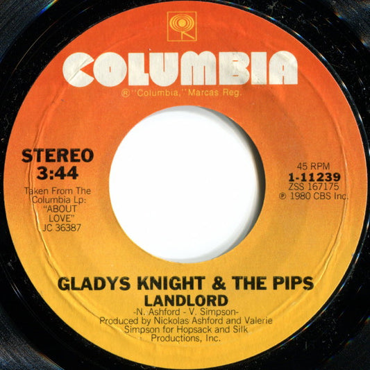 Gladys Knight And The Pips : Landlord (7")