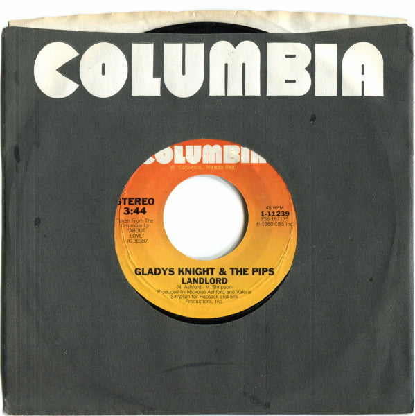 Gladys Knight And The Pips : Landlord (7")