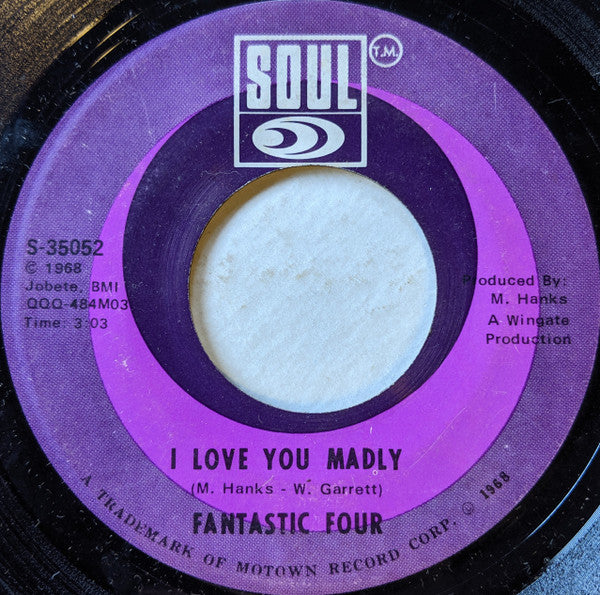 Fantastic Four : I Love You Madly (7", Single, Mono, ARP)