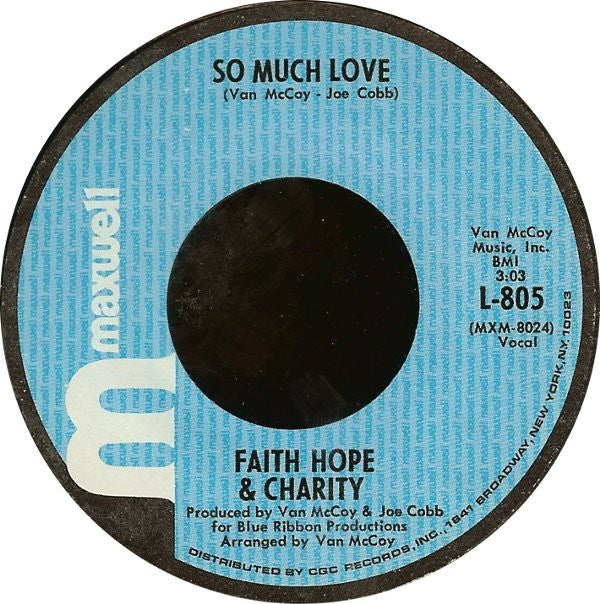 Faith, Hope & Charity : Let's Try It Over / So Much Love (7", Styrene, All)