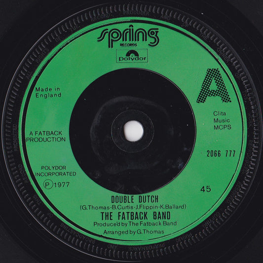 The Fatback Band : Double Dutch (7", Single, Gre)