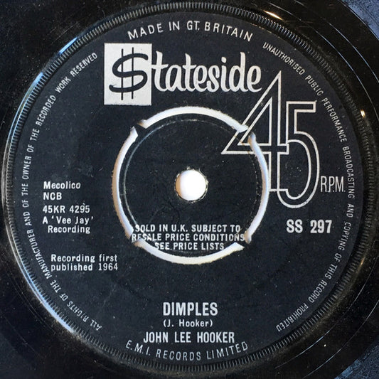 John Lee Hooker : Dimples (7", Single)