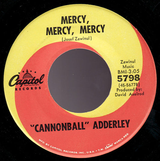 Cannonball Adderley : Mercy, Mercy, Mercy (7", Scr)