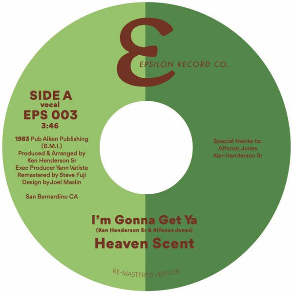 Heaven Scent / Henderson & Jones : I'm Gonna Get Ya (7", Single)