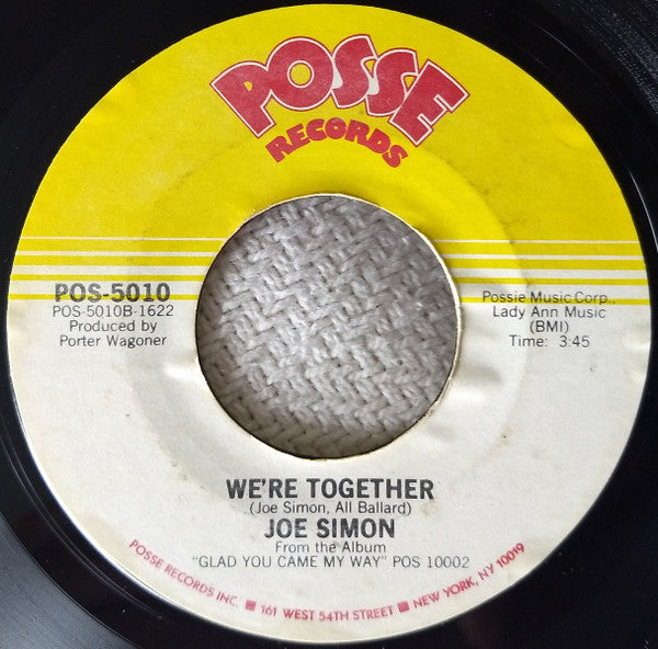 Joe Simon : Are We Breaking Up (7", Styrene, PRC)