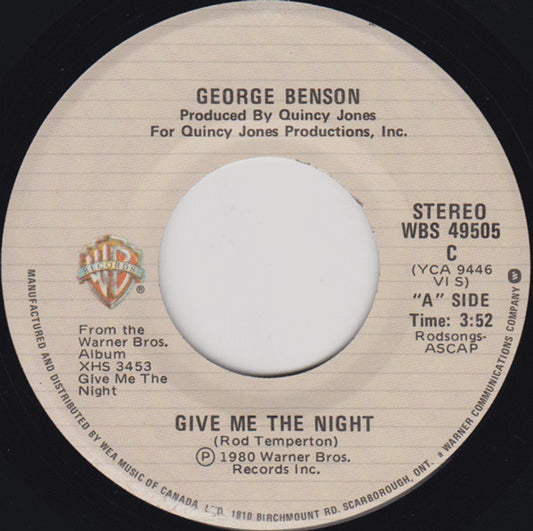 George Benson : Give Me The Night (7")