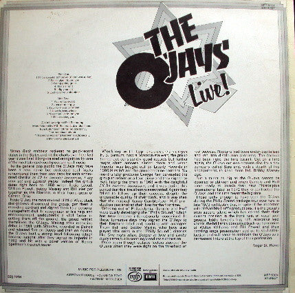 The O'Jays : Live! (LP, Album, RE)