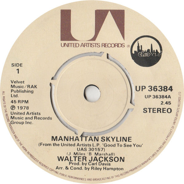 Walter Jackson : Manhattan Skyline (7", Single)